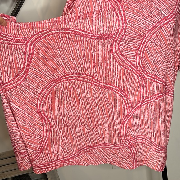 32…Croft & Barrow | Pretty Pink & Coral Stretchy Top - Size 3X - Picture 6 of 12